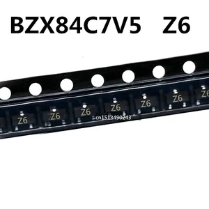 Оригинальные 100 шт./BZX84C7V5 Z6 7, 5 в SOT23