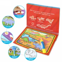 magic water drawing book reusable drawing board for kids early education coloring book doodle pen cartoon painting toys