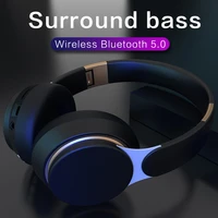 wireless headphones bluetooth 5 0 headset foldable stereo adjustable head mounted earphones with mic for phone pc tv