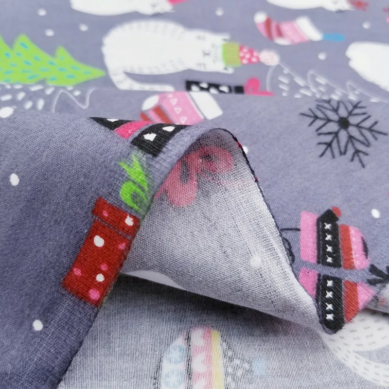 Рождественское украшение 100% хлопчатобумажная саржевая ткань Лоскутная Ткань