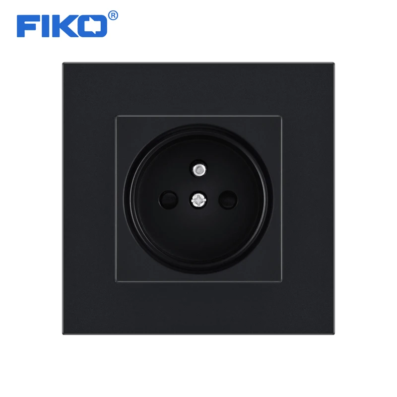 

FIKO power socket france,socket with USB, 5V 2.1A household white/black/gold/gray flame retardant PC panel 86mm*86mm