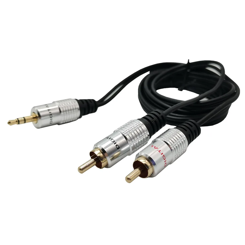 Линейный аудио кабель 1 5 м 3 мм стерео 2 RCA Y для ПК DVD ТВ видеомагнитофон колонки