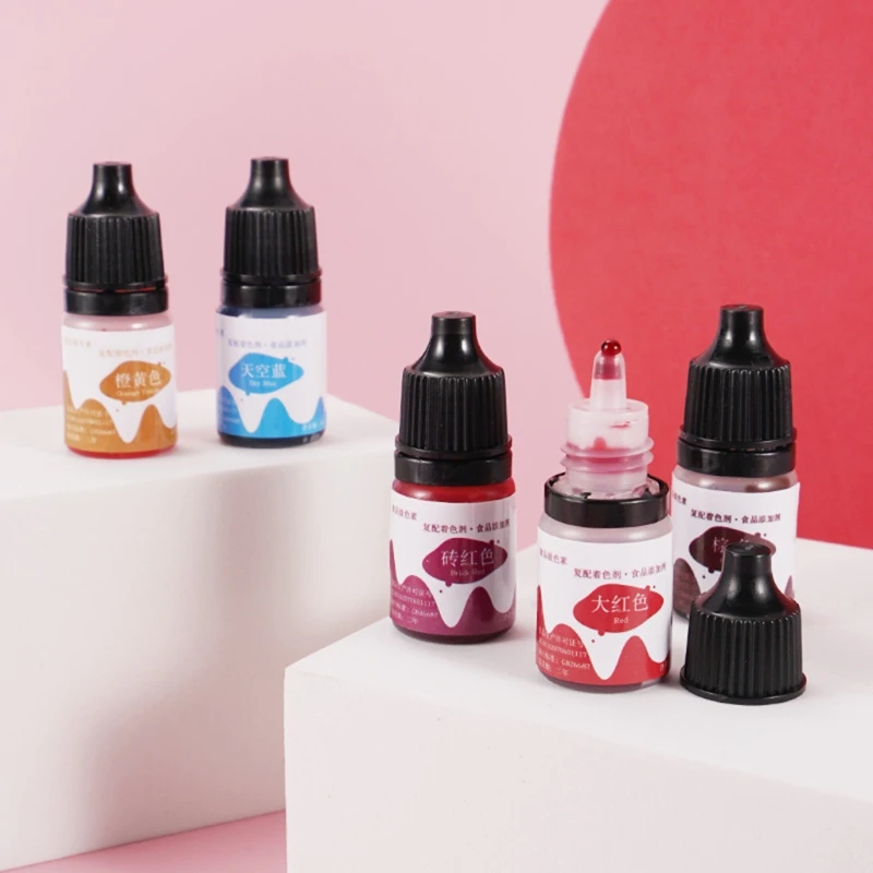 

10 Colors 10ml Handmade Soap Dye Pigment DIY UV Epoxy Resin Mold Candle Soap Coloring Liquid Lip Gloss Colorant