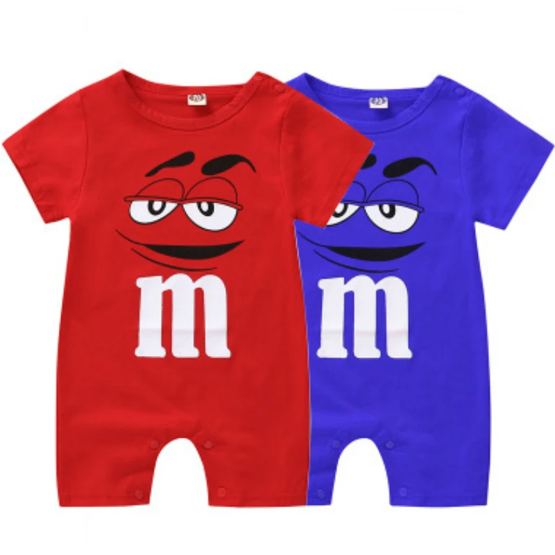 Комбинезон для новорожденных х/б с коротким рукавом на возраст 0 24 месяца|Ромперы|