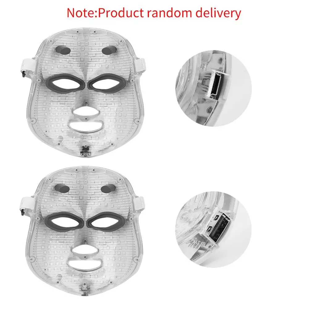 

7 Colors LED Photon Electric Facial Mask Skin Rejuvenation Whitening Anti Wrinkle Acne Removal Light Therapy Skin Care Mask SPA