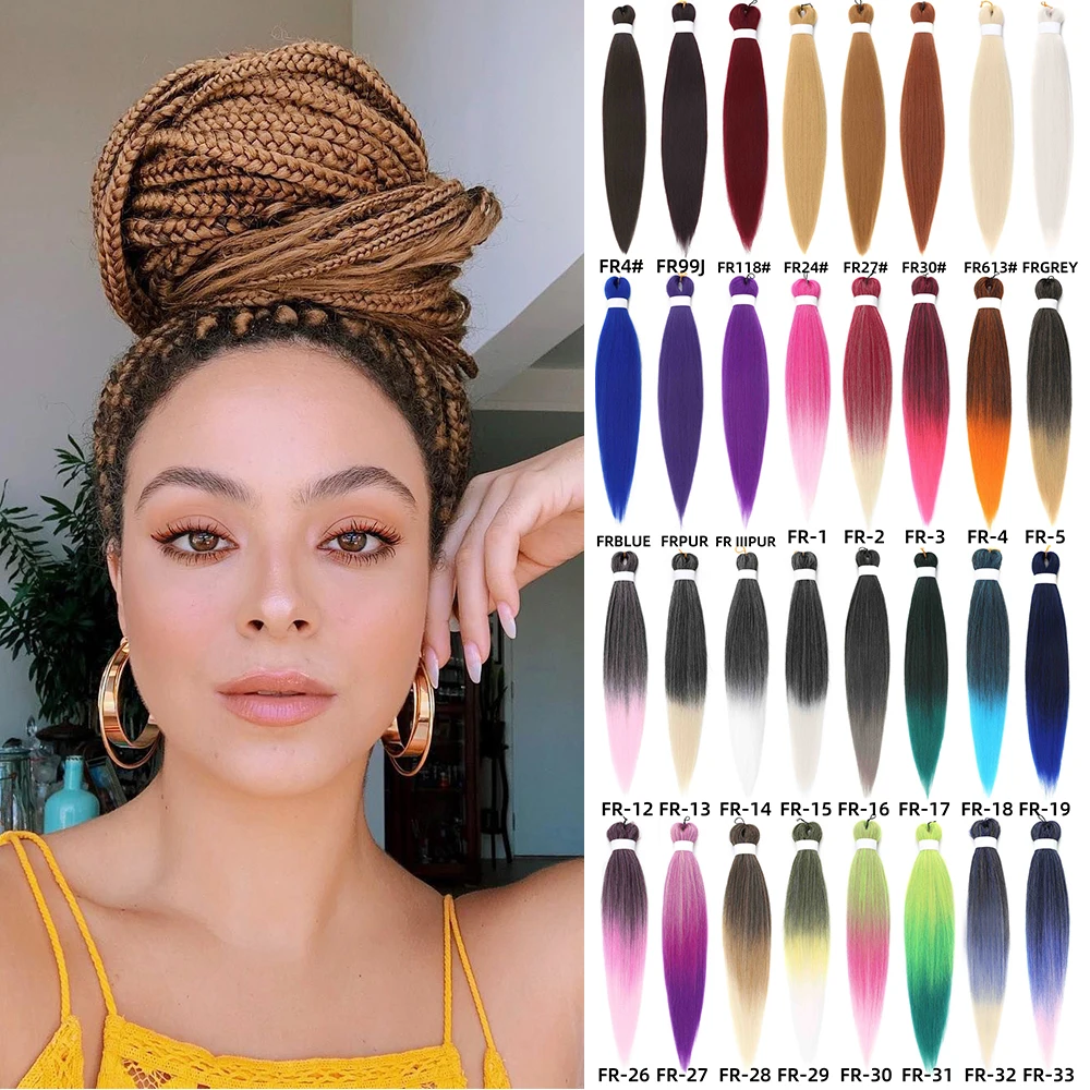 

Natifah Easy Jumbo Braid Pre-Stretched Brading Haircrochet hair extensions 26 Inch Hot Water Hair Zizi braids 1/3/5/6 Pcs