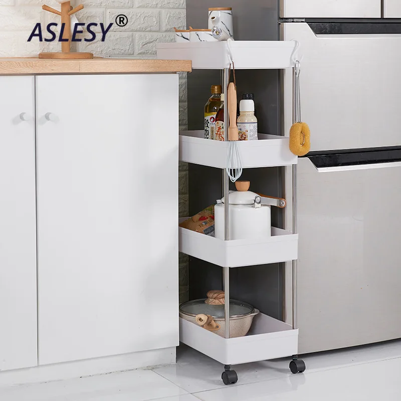 Кухня стеллаж для хранения холодильник боковая полка 2/3/4 Слои удаляемость