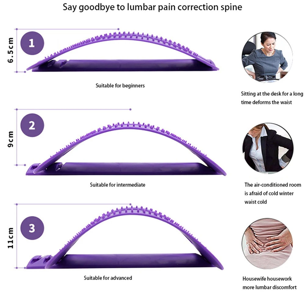 Облегчение поясничной тяги растяжение йога устройство массаж спины доска