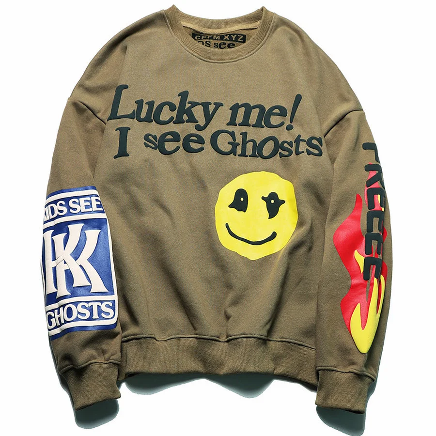 

Men Women Hoodies Kanye West Pullover Casual Kanye West KIDS SEE GHOSTS Sweatshirts men clothing