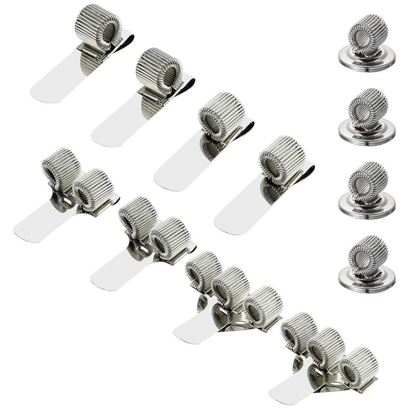 

12Pcs Metal Pen Holder Pen Clips Adjustable Spring Loop Clip for Office Fits Almost All Pens Size, 5 Types