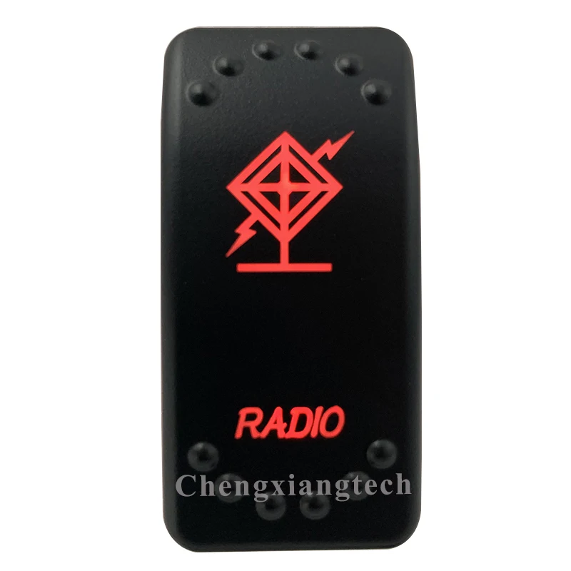 

12V 20A / 24V 10A Dual Red Led 5P On Off SPST Rocker Push Switch Radio Waterproof for Car Boat Truck Circuit Breaker