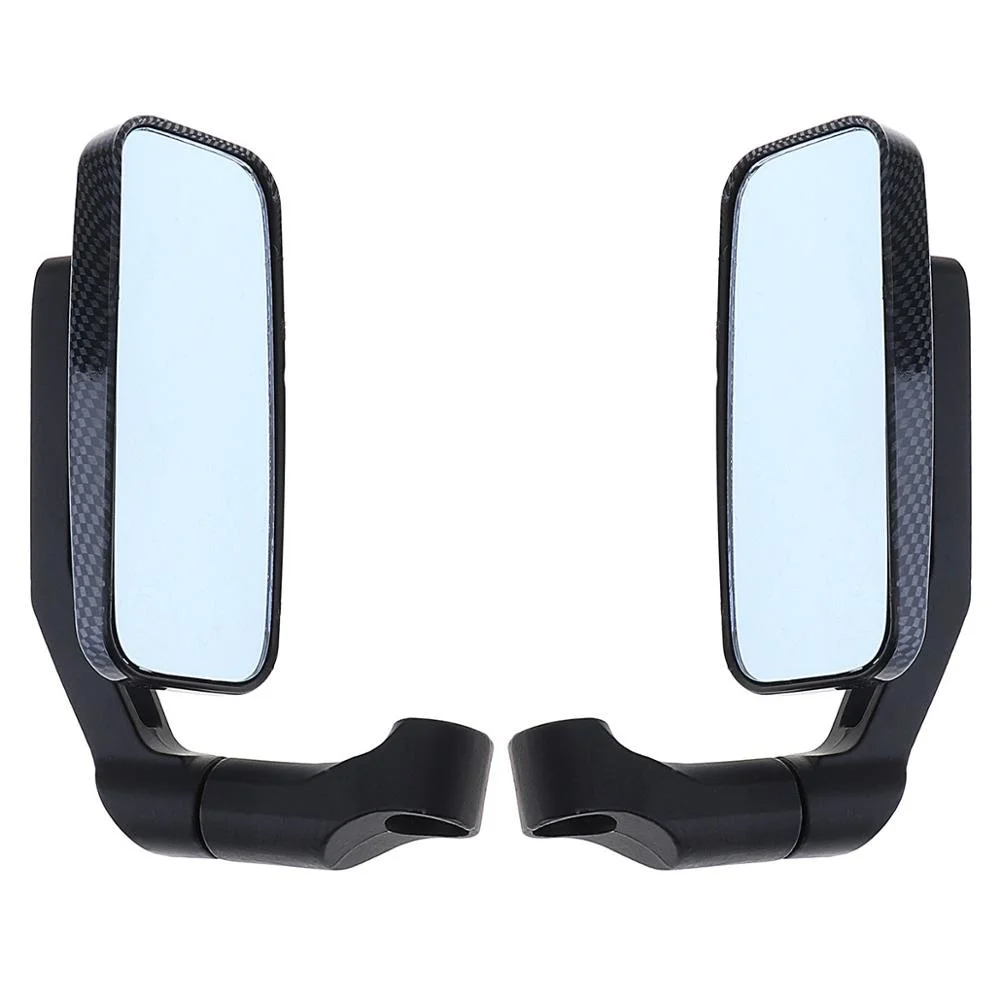 

1Pair Universal Motorcycle Bike Rectangle Rear View Mirrors 8mm 10mm Handle Bar End Rearview Side Mirrors Refitting Accessories