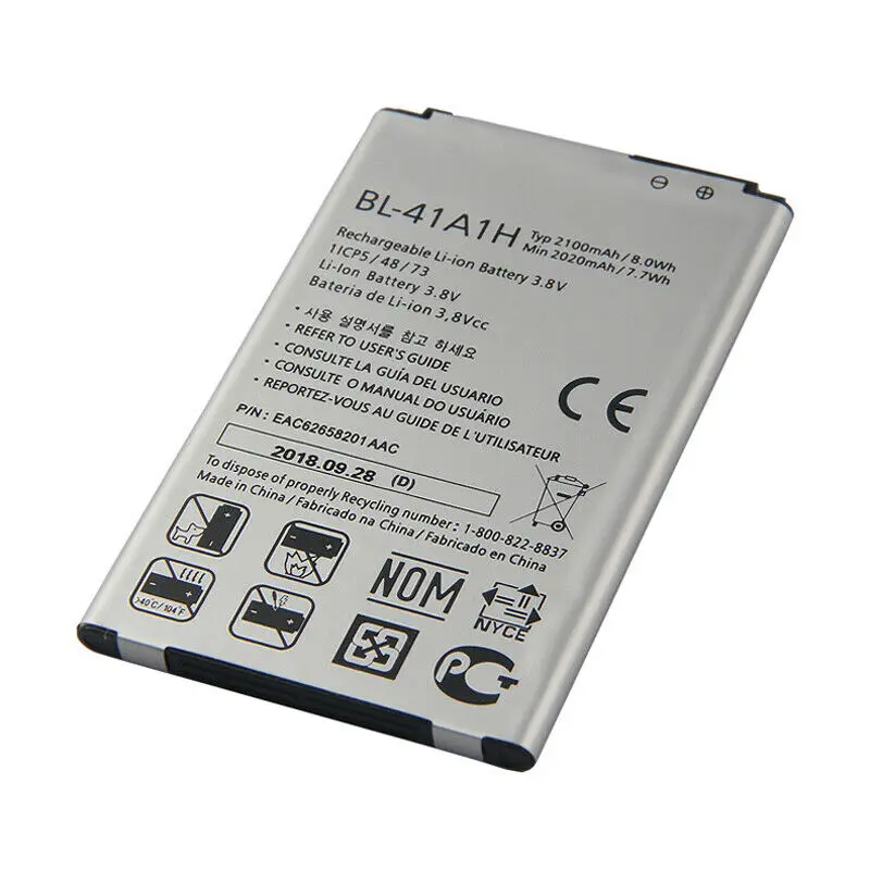 Замена батареи мобильного телефона BL 41A1H для LG F60 D390N LS660 LS660P 2100mAh|Аккумуляторы