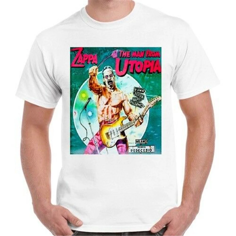 Frank Zappa The Man из Utopia Soundtrack Rock 80S ретро Винтажная Футболка 221 для молодежи среднего