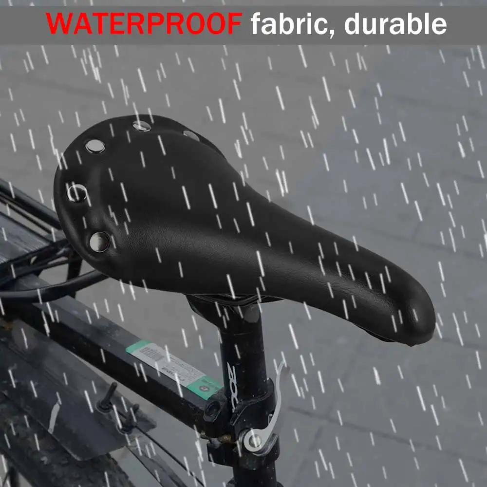 

Retro Vintage Leather Bicycle Saddle Seat Comfortable Cushion MTB Bike Sport Pad Seat for bicycle Cycling Replacement Portable
