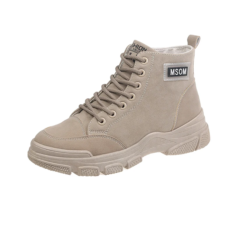 

Women Shoes Fashion Flock Casual Shoes For Women Winter Women Sneakers Flats Platform Comfortable Warm Plush Off Black Shoes