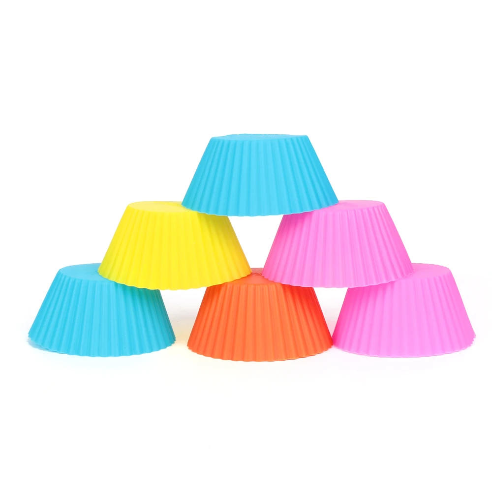 6/12 шт. многоразовые силиконовые формочки для кексов|Принадлежности выпечки| |