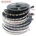 Пиксельная СВЕТОДИОДНАЯ лента smd ws2812b ws2811ic, встроенная rgb-лента 5050 smd, индивидуальное управление 3060144м, 5 в постоянного тока, черныйбелый, ПП