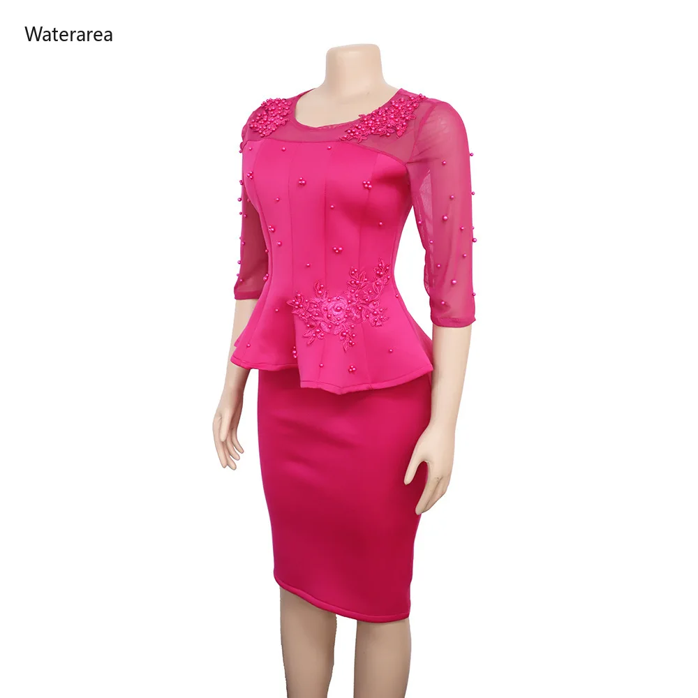 Женский однотонный Костюм двойка размера плюс с круглым вырезом коротким