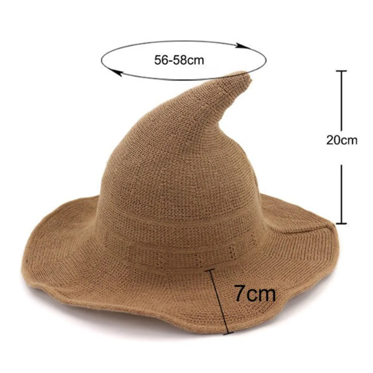 

For Vintage Modern Witch Hat Made From Quality Cotton Yarn Halloween Party Witch Cap