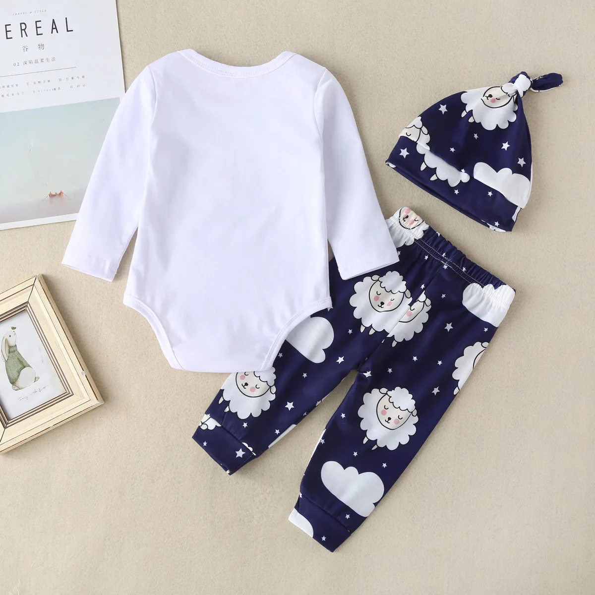 3 шт. Детский комплект из футболки леггинсов и шапки с длинным рукавом | Детская