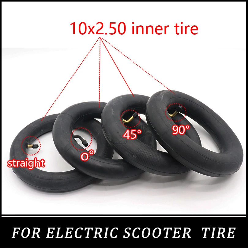 

Inner Tube 10x2.50 with bent / Straight Valve For Tricycle Bike Schwinn Kids 3 Wheel Stroller scooter 10' 10x3.0 80/65-6
