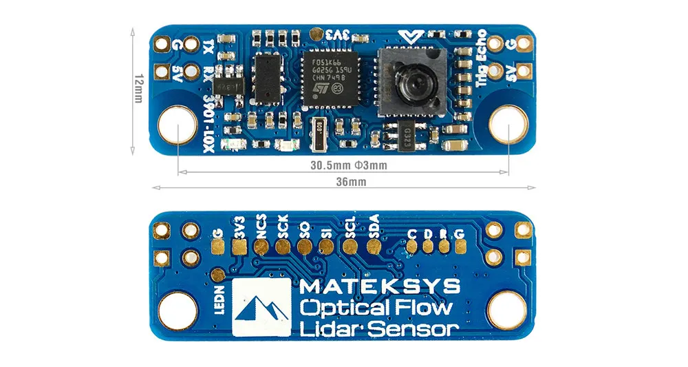 1 шт. MATEKSYS Matek оптический поток и датчик лидар 3901-L0X INAV модуль F4 F7 F405 Контроллер