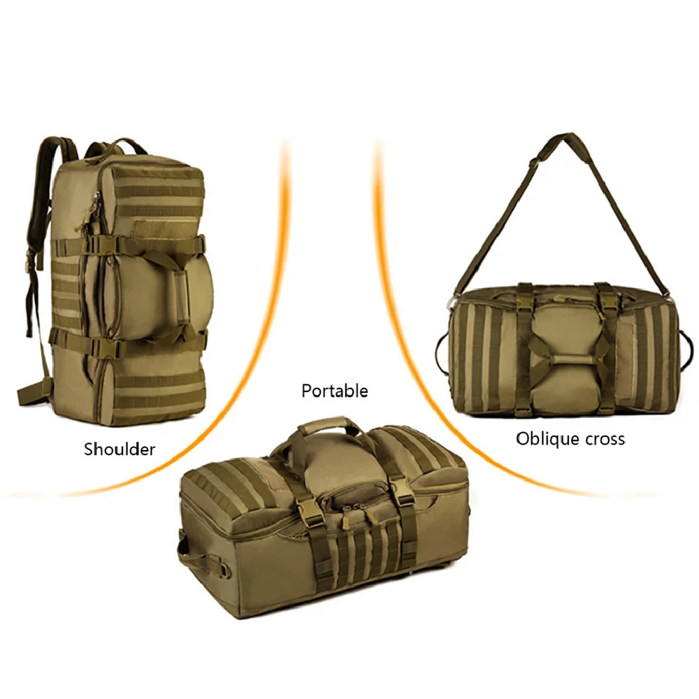60L Outdoor Tactical Backpack Large Capacity Bags Fitness Gym Bag Men Sport Women Handbag Hiking Military S433 |