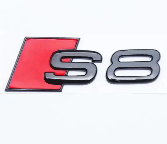 

New Car Auto 3D Zinc Alloy S3 S4 Emblem Metal Rear Tail Badge Sticker forS5 S6 S8 Styling