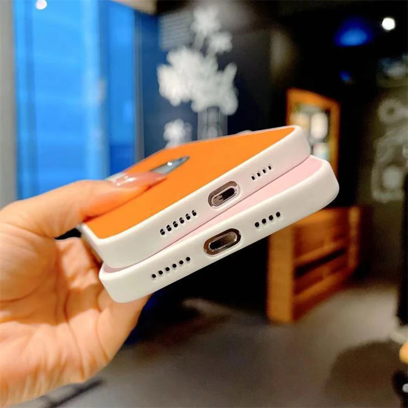 

Luxury Leather Phone Case For iPhone 12 11 Pro Max 7 8 Plus X XR XS Max 12 Candy Color Soft Back Cover