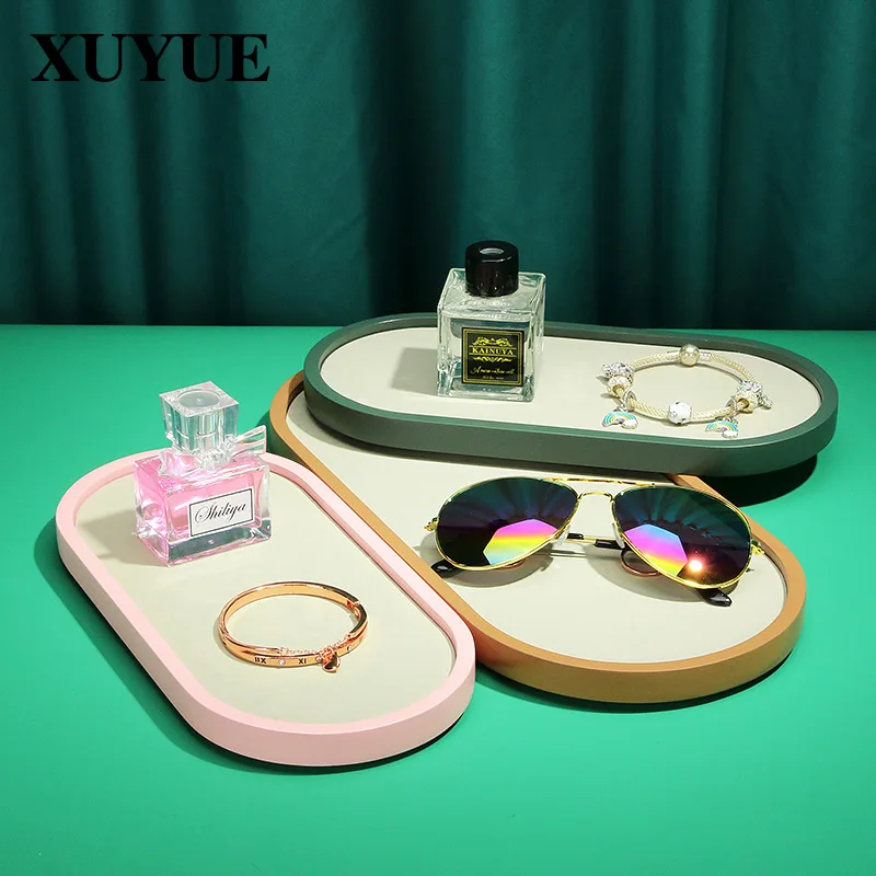 New jewelry props, jewelry display plate, bracelet, jewelry display, oval tray, paint, household multi-color plate in stock