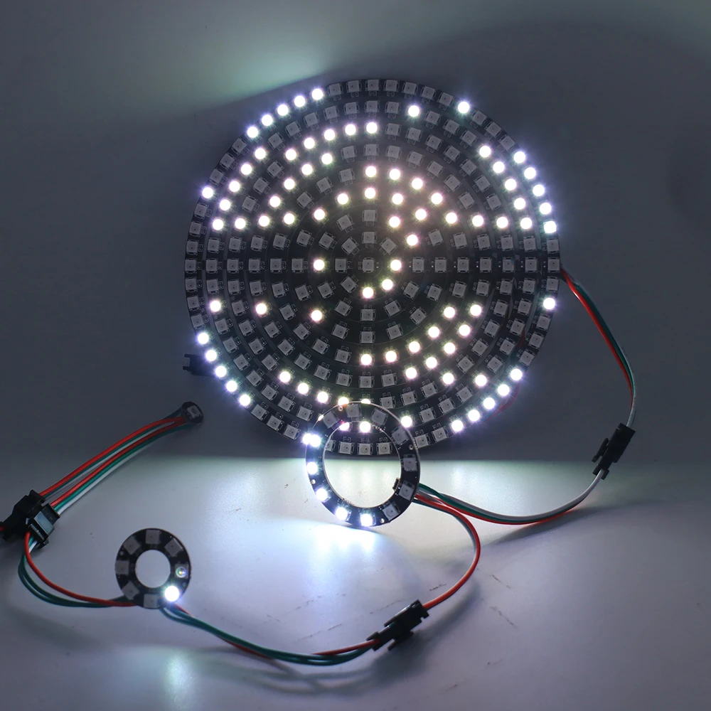 Светодиодная Пиксельная кольцевая лента DC 5V RGB WS2812B SK6812 адресные светодиодные