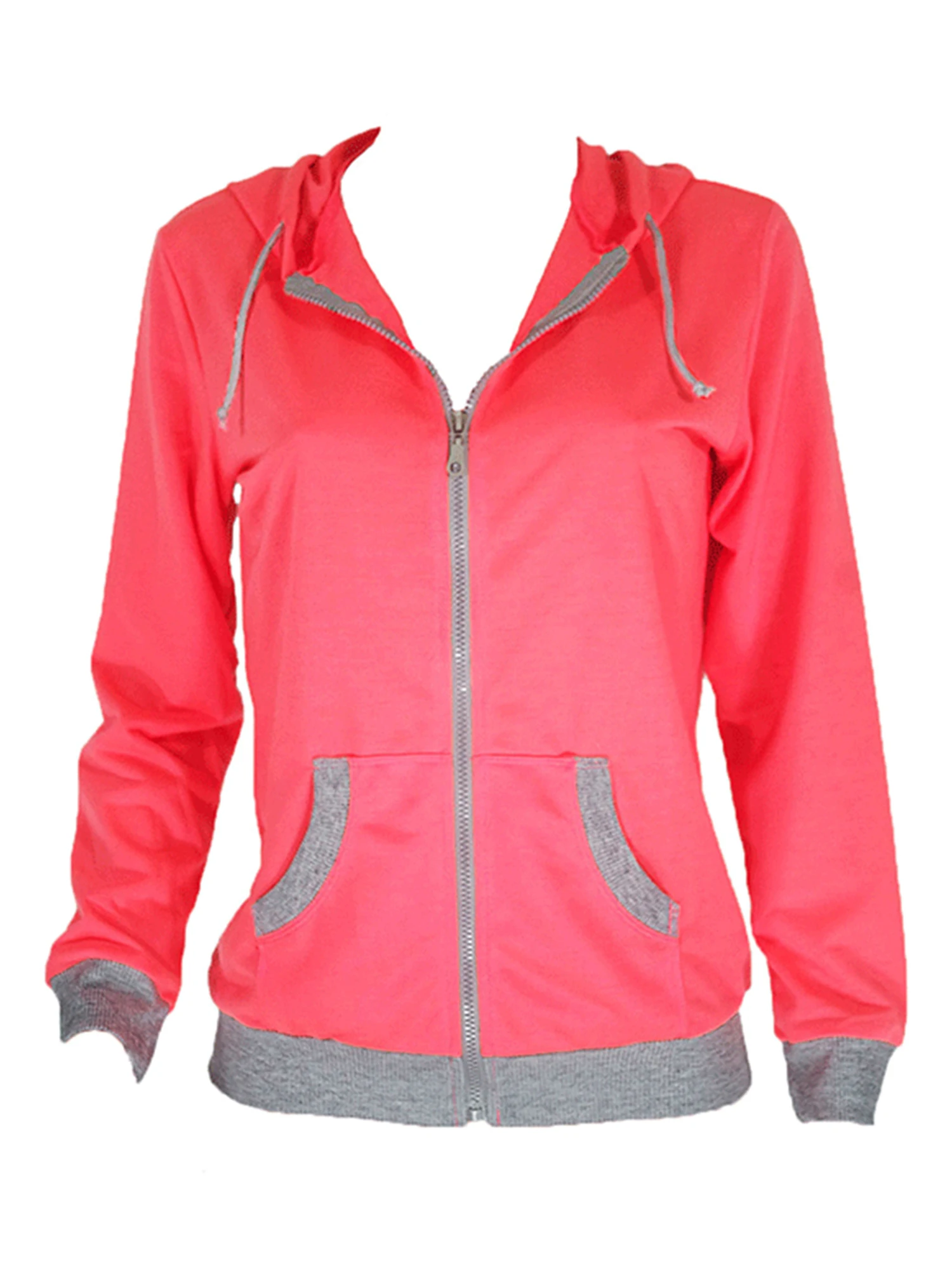 

Women Long Sleeve Hooded Coat Fashion Long Sleeve Zipper Pocket Top for Women Ladies