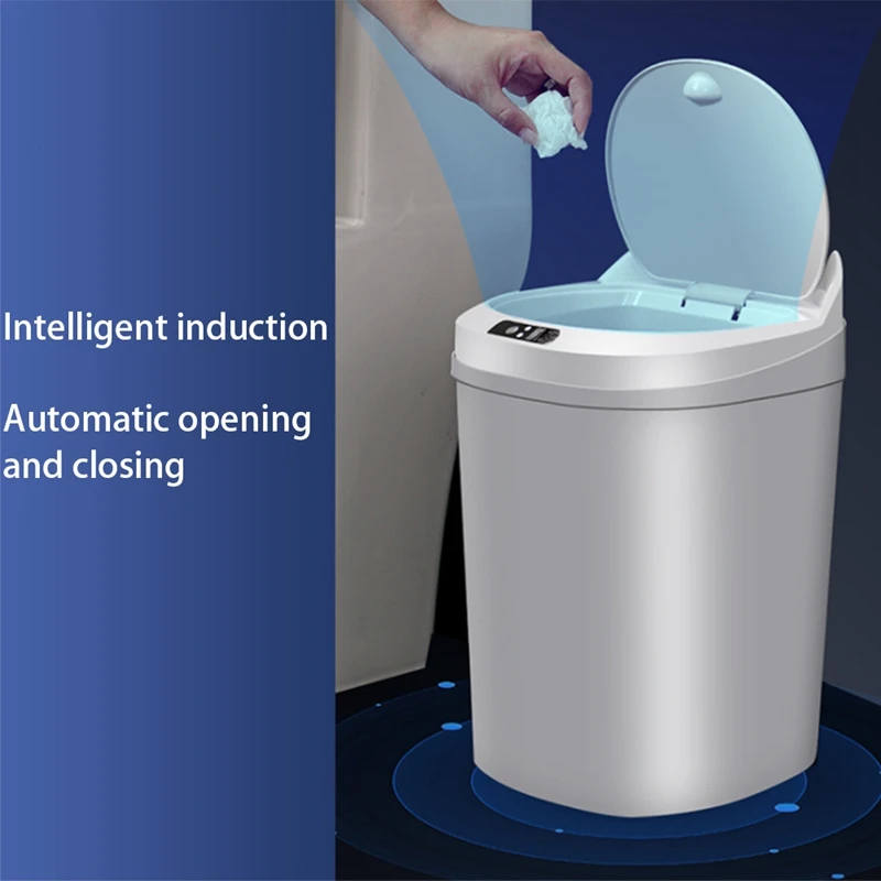 

Induction Trash Can Automatic Touchless Dustbin Eco-Friendly Infrared Sensor Garbage Bin Kitchen Bath Home