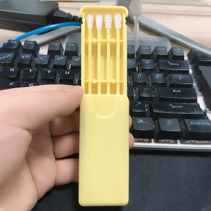 Ватные тампоны многоразовые для чистки ушей силиконовые палочки с двойной