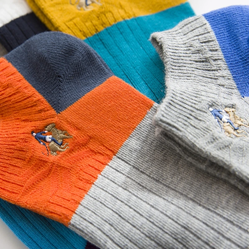 Мужские носки с вышивкой повседневные из чистого хлопка весна осень 2020|mens socks