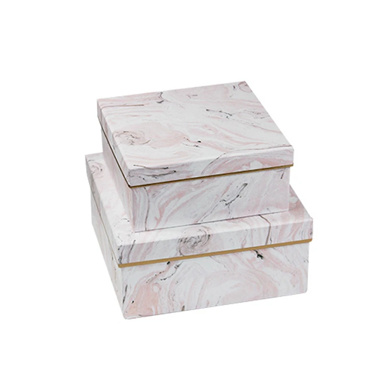 C Pink 3 Pcs 3 шт./компл. цветочный головной убор Коробки подарок квадратный Мрамор Подарочная коробка для конфет небольшой Коробки для подарков на Рождество цветы подарки жизни ваза - Цвет: C Pink 3 Pcs