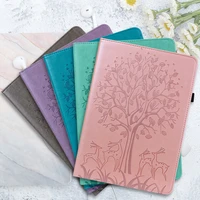 embossing deer tree cover for lenovo tab m10 hd 2nd gen 10 1 tb x306f stand wallet tablet case for lenovo tab m10 10 1 cover