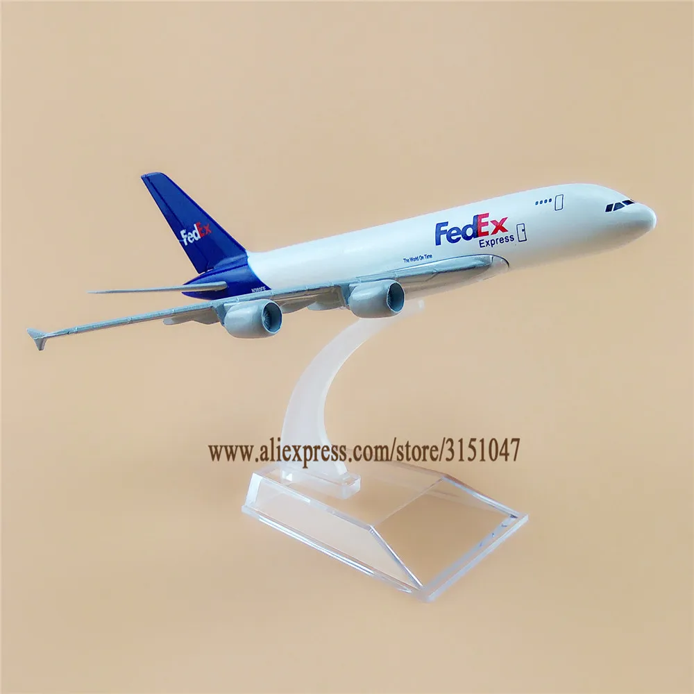 Воздушный FEDEX Экспресс A380 Аэробус 380 авиакомпаний модель самолета дыхательные