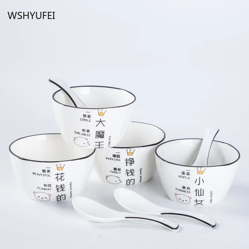 

Simple tableware set home exquisite combination cute small fresh creative personality Japanese family ceramic tableware