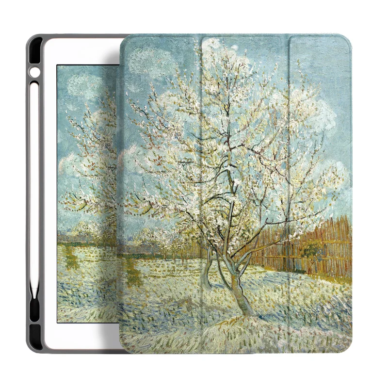 Чехол для iPad Air 45th Pro 10 5 11 12.9 трехскладной мягкий чехол с держателем ручки планшета