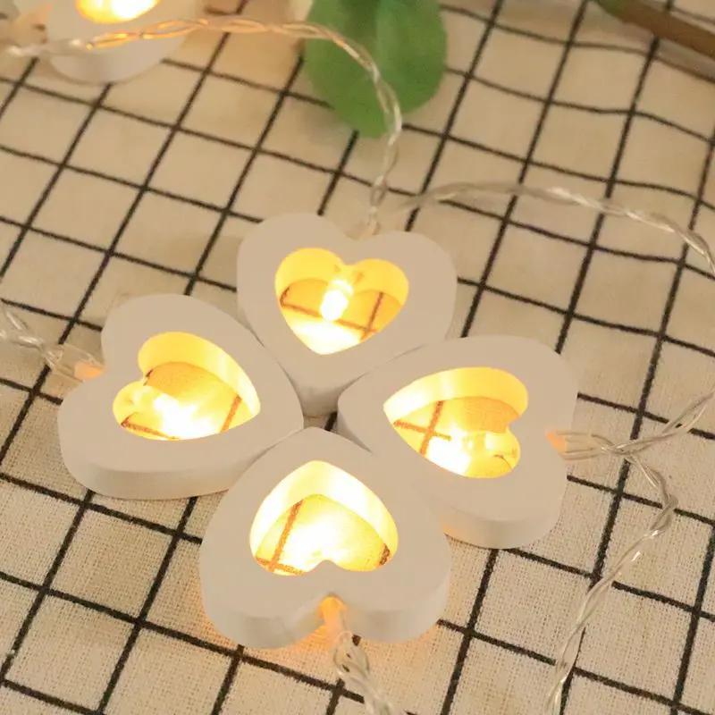 Светодиодный фонарь Деревянная звезда любовь Рождественское украшение