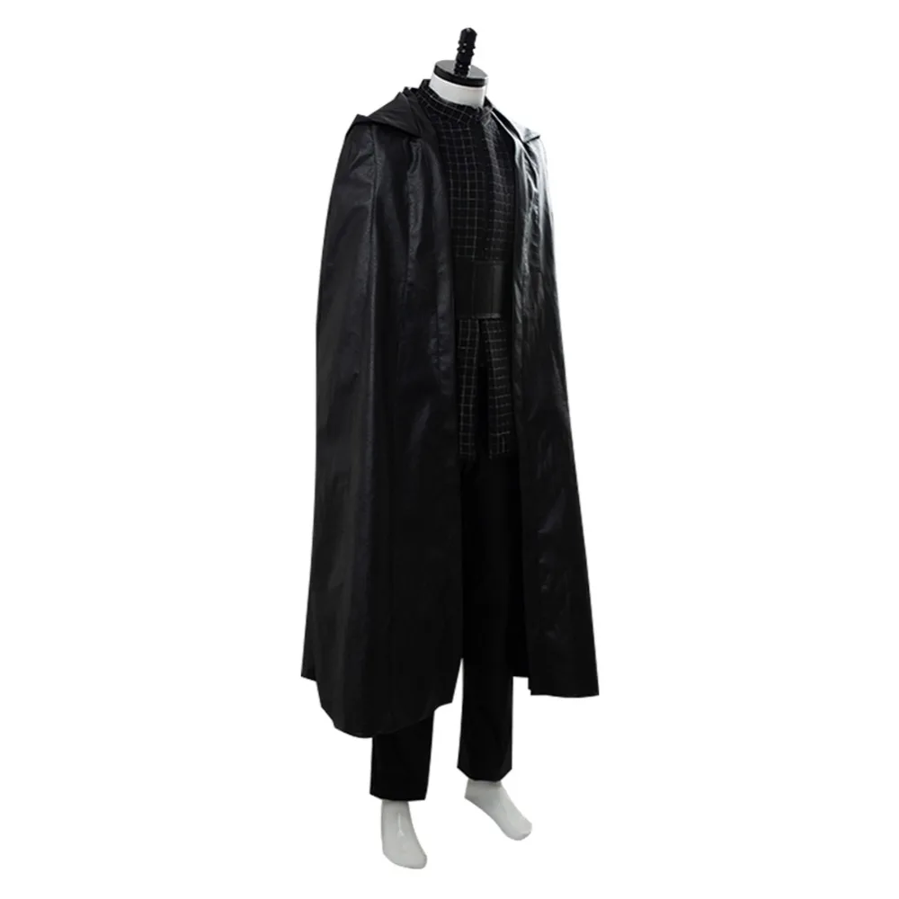 Новые Звездные войны 9: подъем Скайуокера Kylo Ren Косплей Костюм взрослых мужчин Топ брюки плащ-Мантия джедай Хэллоуин карнавальные костюмы