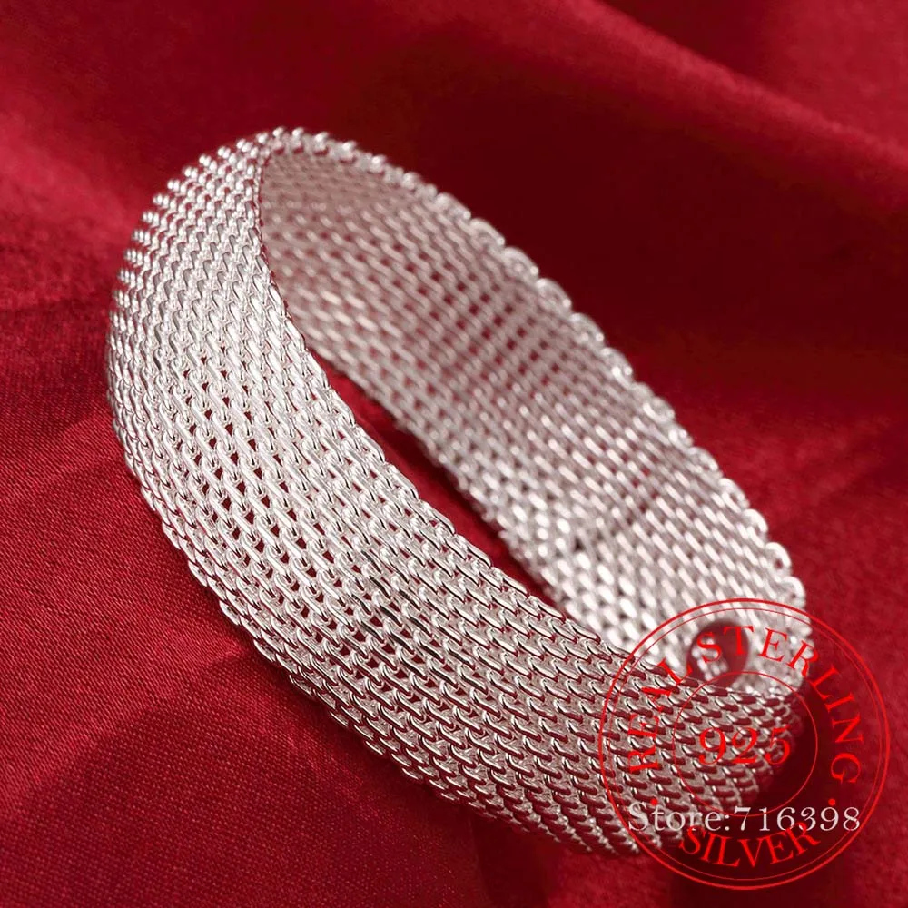 

Genuine 925 Sterling Silver Braided Bangles For Women Wedding Engagement Party European American Style Bracelet Jewelry