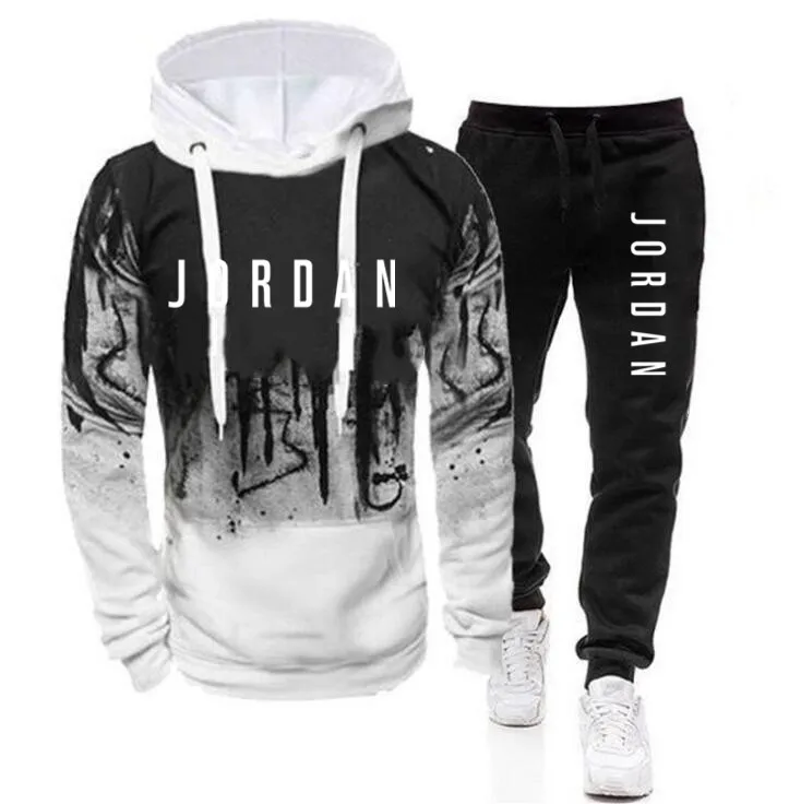 

Jordan 23 2019 Mens Sets Hoodies+Pants Autumn Winter Men Hooded Sweatshirt Fleece Hoodie Pant 2 Piece Set Suits Streetwear Hoody