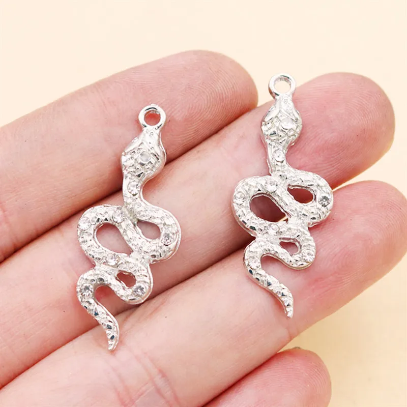 8 шт. подвески в виде змеи Подвески ручной работы коралловой змея со стразами P67 |