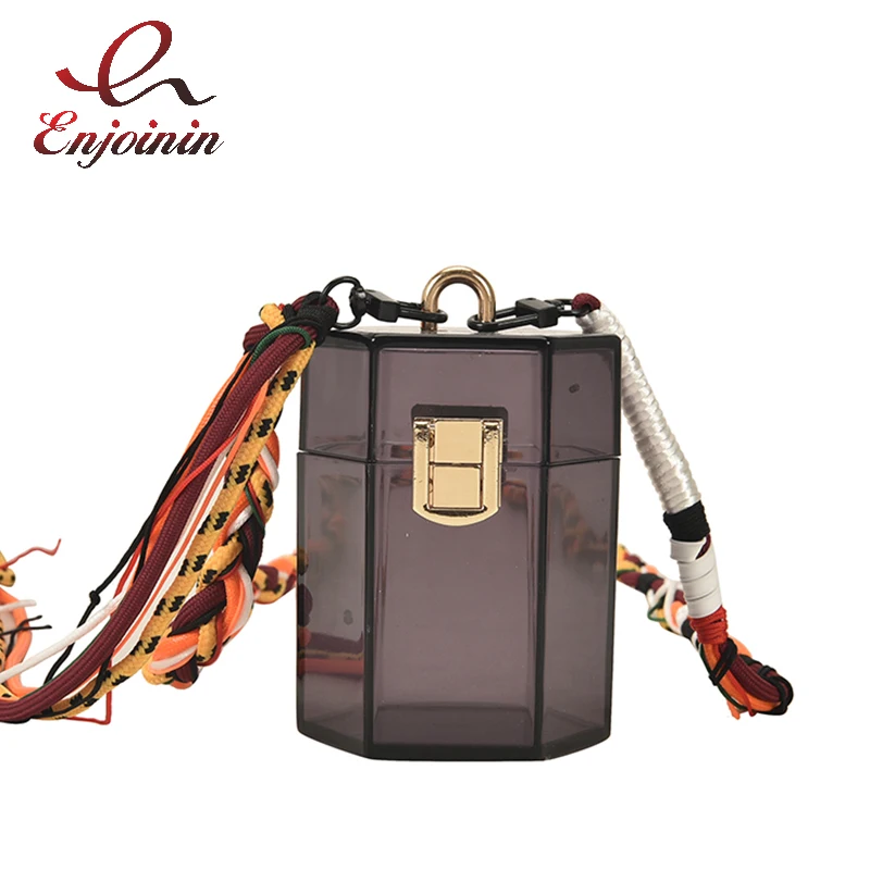 

Fashion Acrylic Mini Party Clutch for Women Woven Shoulder Strap Purses and Handbags Female Designer Crossbody Bag Fashion Bag