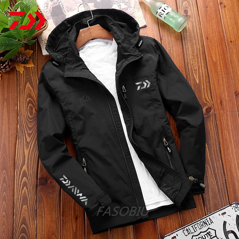 

Daiwa Spring Autumn Thin Hooded Fishing Clothing Quick Dry Breathable Outdoor Sport Fishing Clothes Long Sleeve Jackets Men's