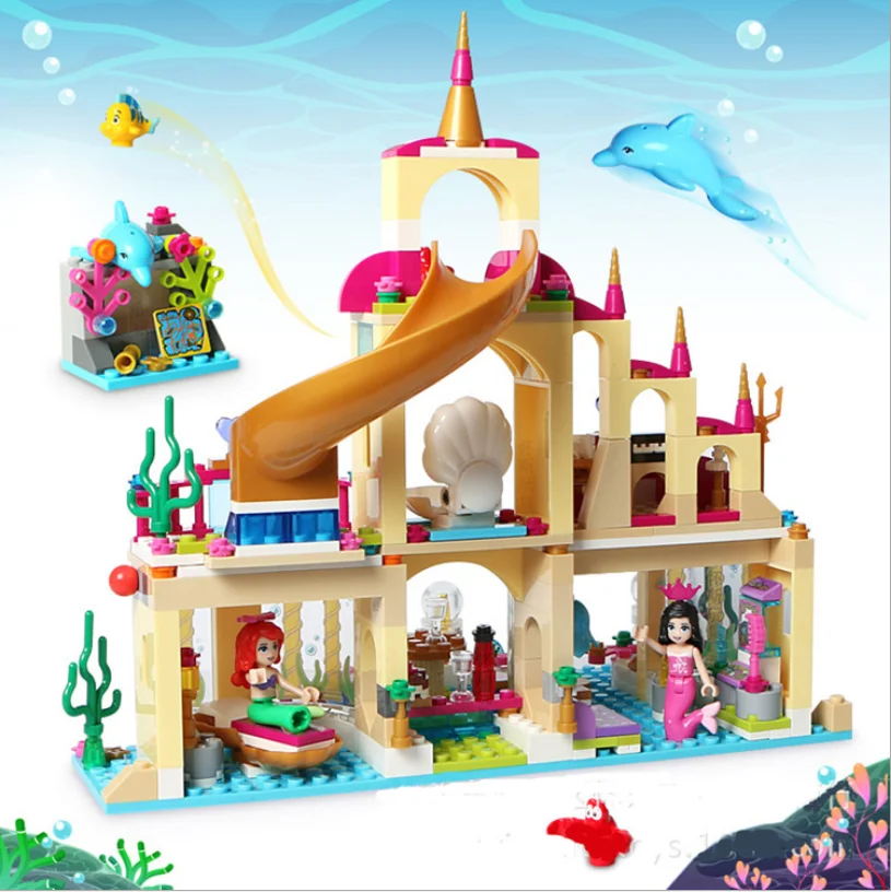 

Fit Friends Series Princess Ariel's Undersea Palace The Mermaid Castle 402pcs Building Blocks Toys For Children Christmas Gift