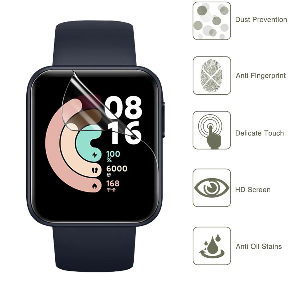Полная защита экрана для Xiaomi Redmi Watch & Mi Smart Lite мягкая Гидрогелевая защитная пленка